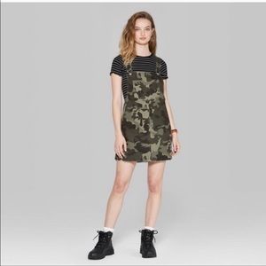 Camo overall skirt